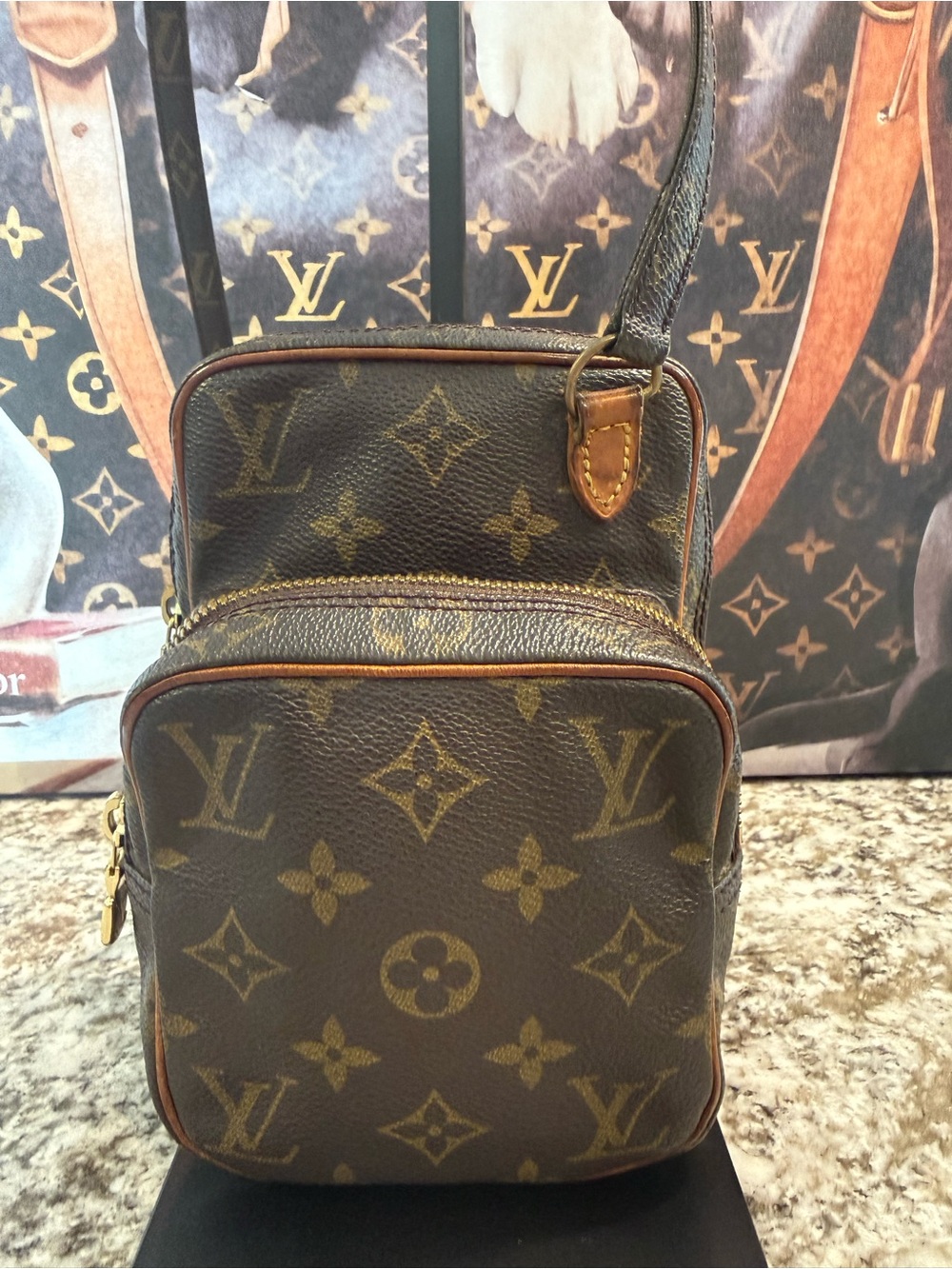 Louis Vuitton Monogram Canvas Mini Messenger Bag in Brown